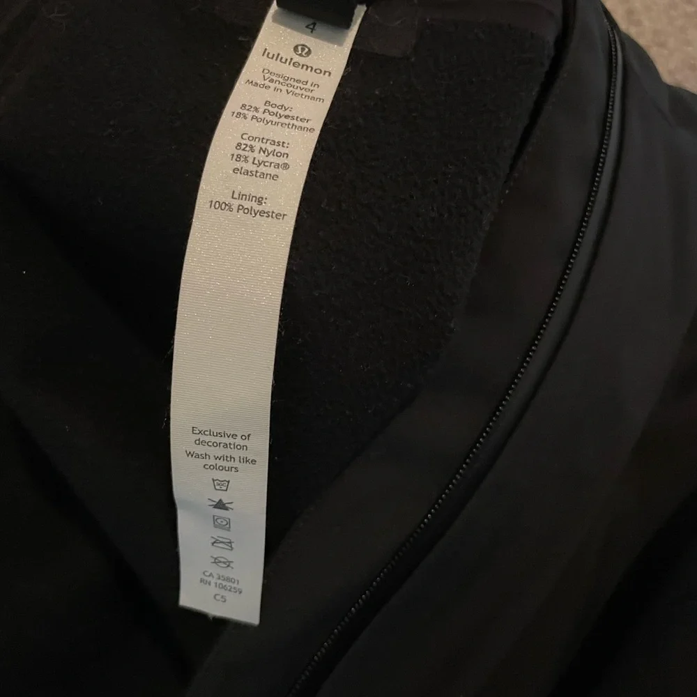 lululemon athletica Black Hooded Softshell Jacket
